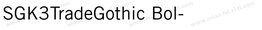 SGK3TradeGothic Bol字体转换